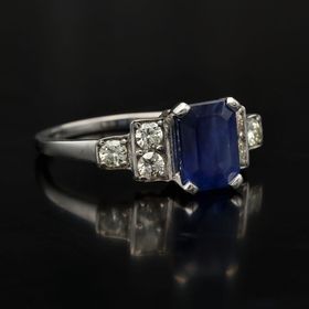 18ct Gold Sapphire and Diamond Ring