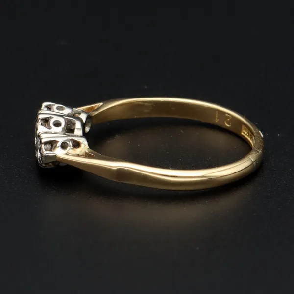 1920s 18ct Yellow Gold Diamond Ring