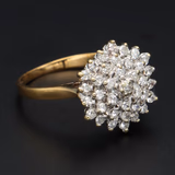 Diamond Cluster Ring, Size K 1/2