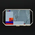 Art Deco Silver Enamel Minauderie