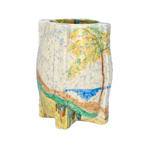 Clarice Cliff Patina Coastal 460 Vase For Lawleys image-3