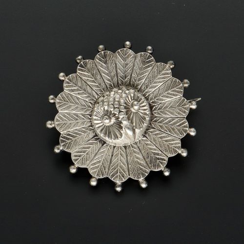 19th Century Silver Owl Brooch image-1