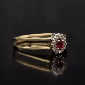 Rare Vintage 9ct Gold Flip Costume Ring