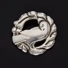 Vintage Georg Jensen Sterling Silver Bird Design Brooch
