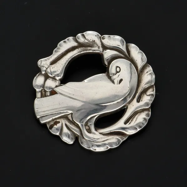 Vintage Georg Jensen Sterling Silver Bird Design Brooch