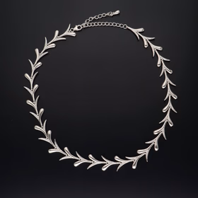 Sterling Silver Coral-Inspired Necklace