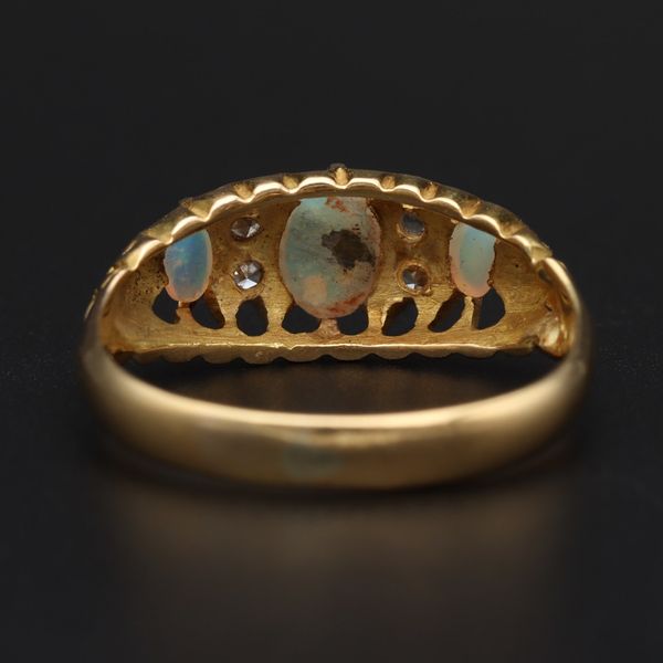 Edwardian 18ct Opal and Diamond Ring