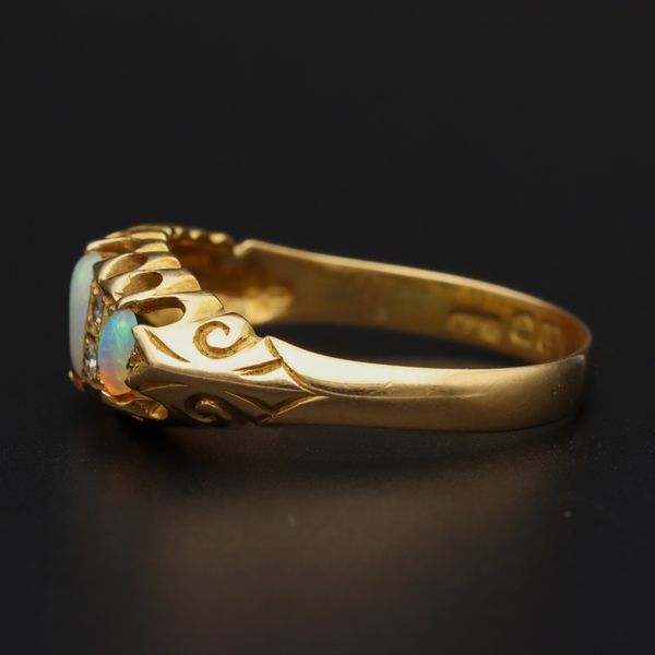 Edwardian 18ct Opal and Diamond Ring