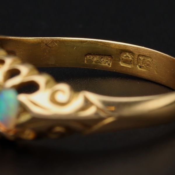 Edwardian 18ct Opal and Diamond Ring