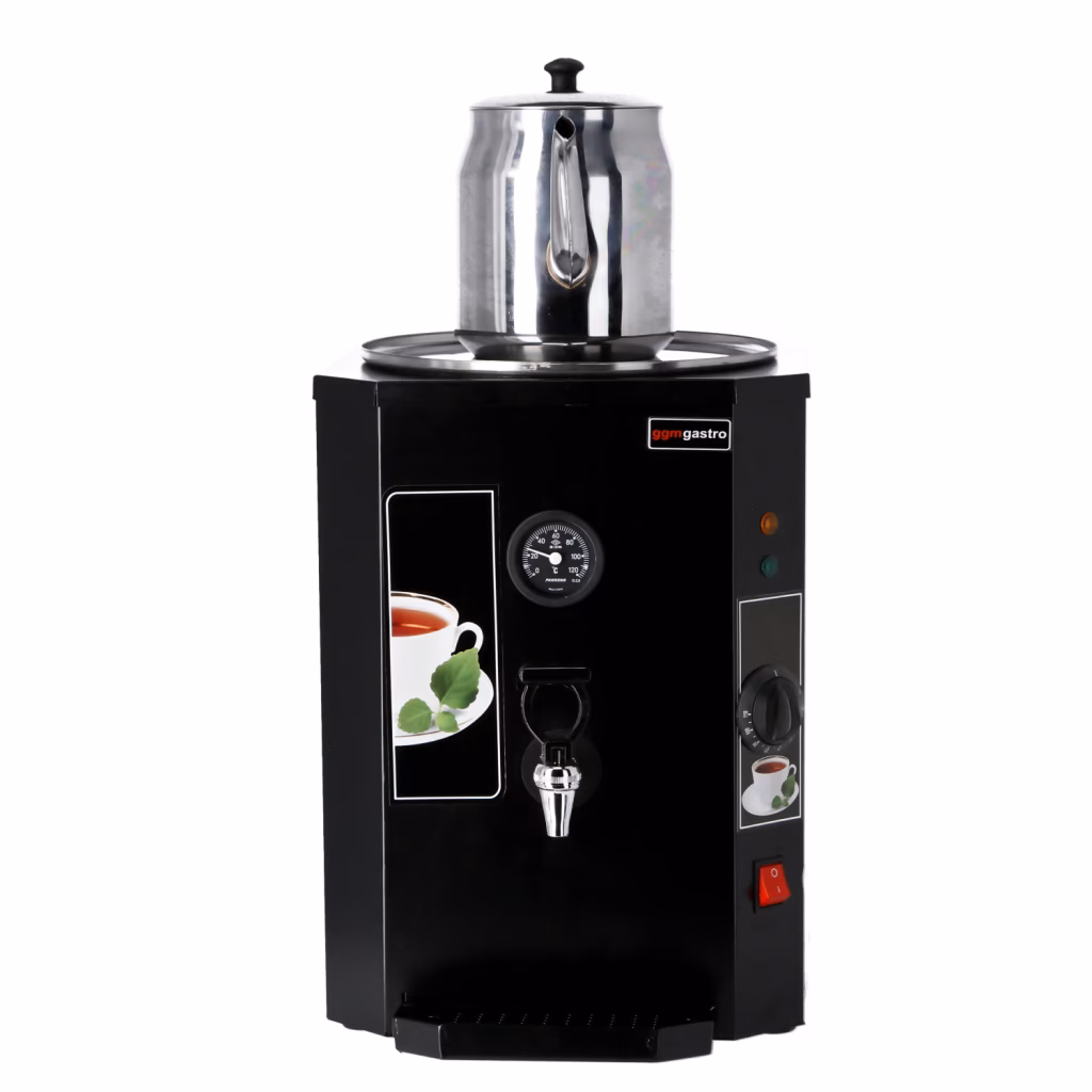 Commercial Catering Tea Urn & Water Boiler – 13 litres - 2 kW - 1 teapot included