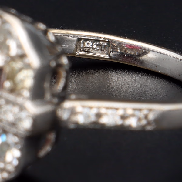 18ct White Gold Ruby and Diamond Ring