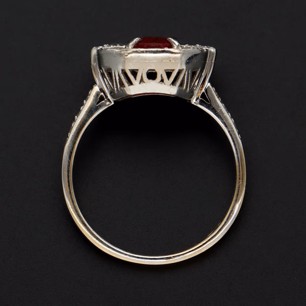 18ct White Gold Ruby and Diamond Ring