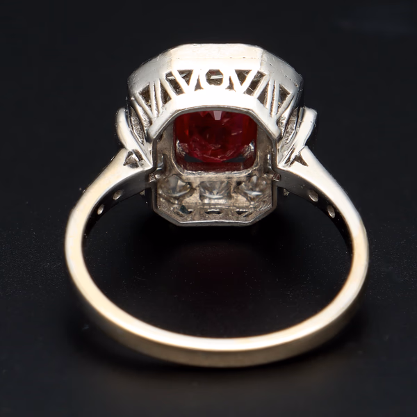18ct White Gold Ruby and Diamond Ring