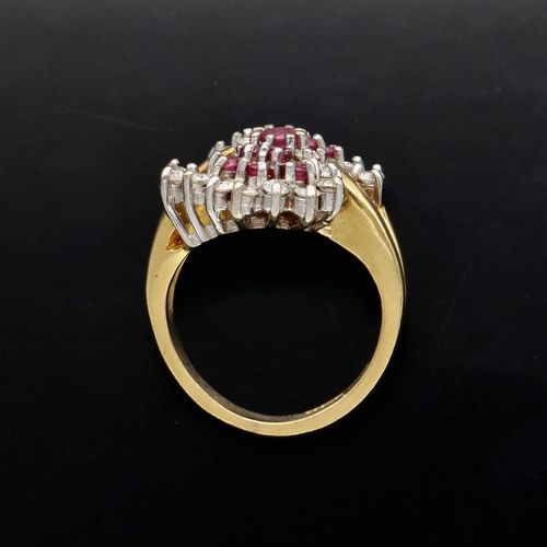 Vintage 18ct Gold Ruby and Diamond Ring image-6