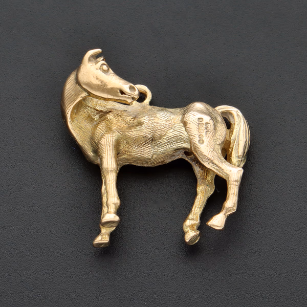 9ct Yellow Gold Horse Charm