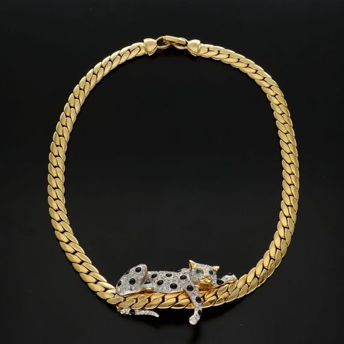 Rare Panther Parure Necklace and Bracelet Set image-2
