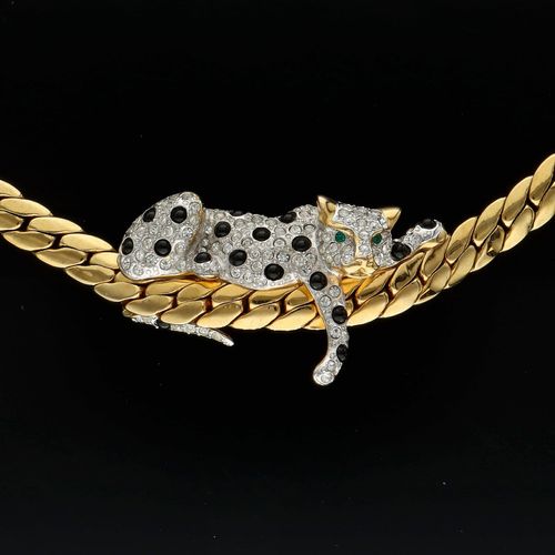 Rare Panther Parure Necklace and Bracelet Set image-4