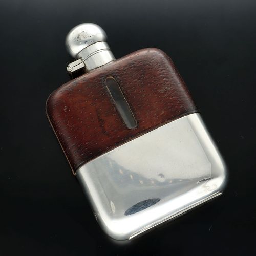Harrods Early 20th Century Silver Plated Hip Flask image-1