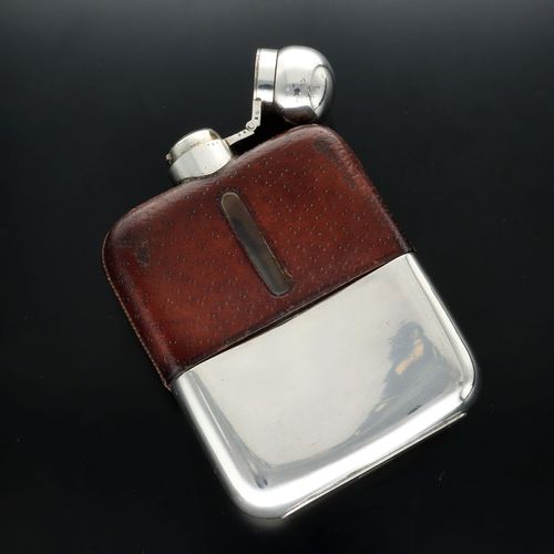Harrods Early 20th Century Silver Plated Hip Flask image-2