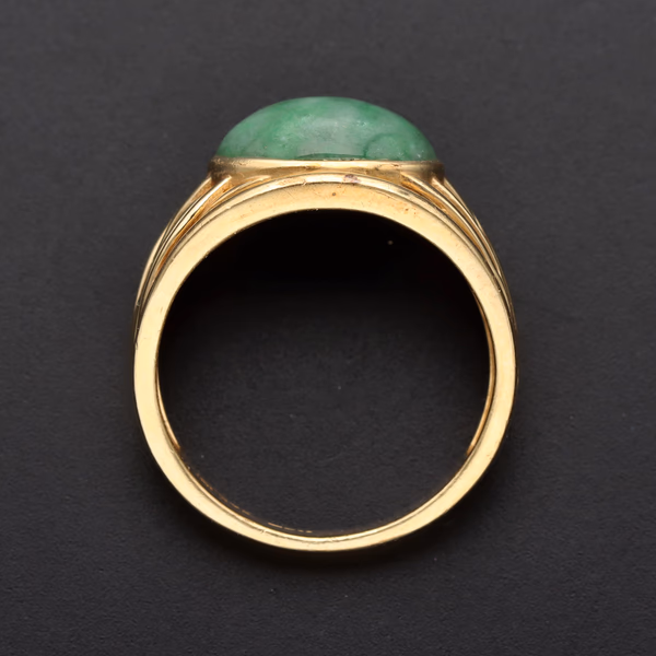 9ct Gold Jade Dress Ring