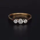 18ct Yellow Gold 3 Stone Diamond Ring