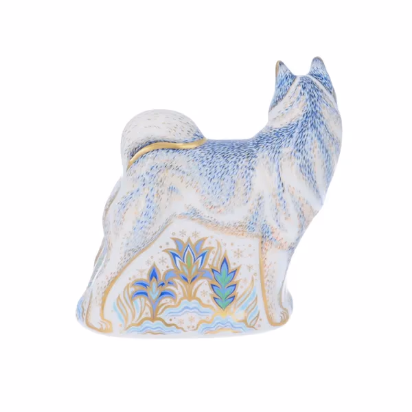 Boxed Royal Crown Derby Paperweight of a Husky