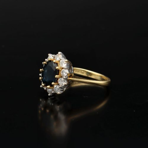 18ct Gold Sapphire and Diamond Ring image-3