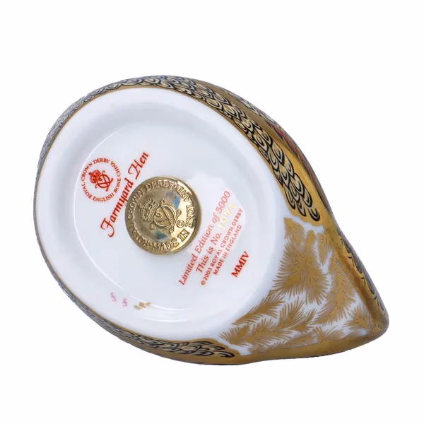 Boxed Limited Edition Royal Crown Derby Farmyard Hen