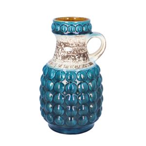 West German Bay Bodo Mans Turquoise Pineapple Vase