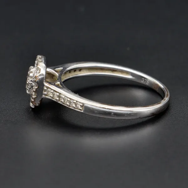 9ct Gold Diamond Halo Ring