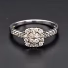 9ct Gold Diamond Halo Ring