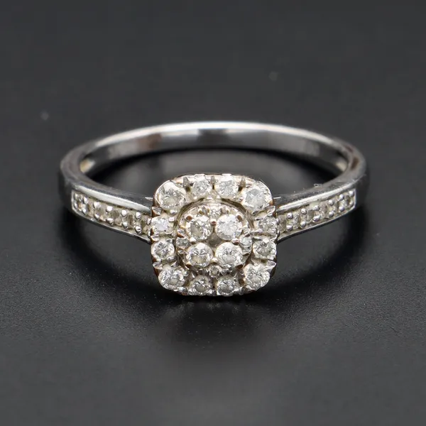 9ct Gold Diamond Halo Ring