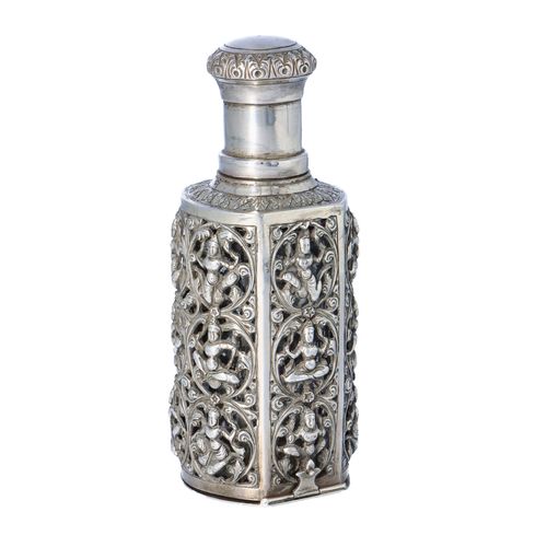 Silver Anglo Indian Raj Cologne Bottle image-1