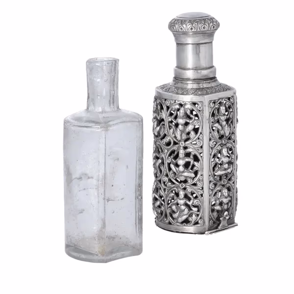 Silver Anglo Indian Raj Cologne Bottle
