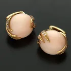 Rare Collectable Pair of Angel Skin Coral Ear Studs