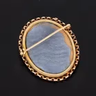 15ct Gold and Enamel Forget Me Not Brooch