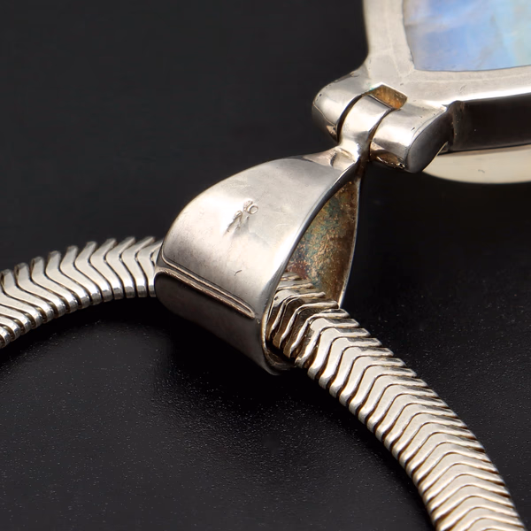 Silver Moon Stone Pendant