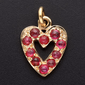 9ct Gold Burma Ruby Pendant