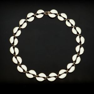 David Andersen Vintage Vermeil Silver and Enamel Necklace