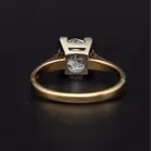 Edwardian 18ct Gold O Cut Diamond Ring