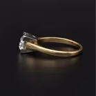 Edwardian 18ct Gold O Cut Diamond Ring