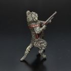 Franz Bergman Bronze Figure of Cat with Rifle