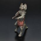 Franz Bergman Bronze Figure of Cat with Rifle