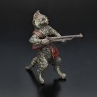 Franz Bergman Bronze Figure of Cat with Rifle