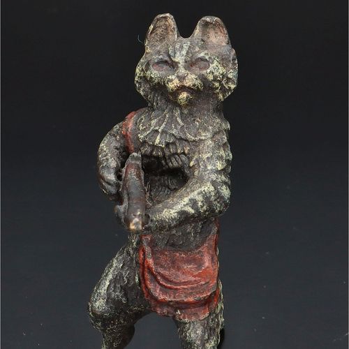 Franz Bergman Bronze Figure of Cat with Rifle image-4