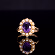 360° view of The Vintage Amethyst And Pearl Cluster Ring