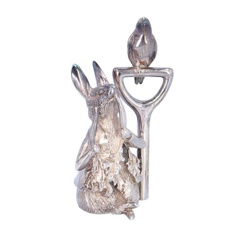 Heavy Solid Silver Peter Rabbit Figure image-1