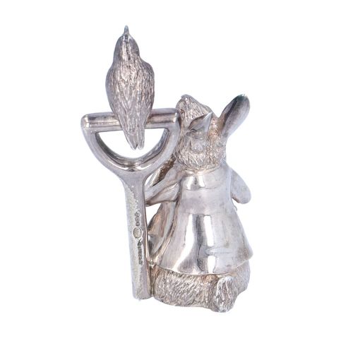 Heavy Solid Silver Peter Rabbit Figure image-5