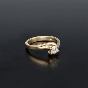 9K Gold Old Cut 1/2ct Diamond Ring