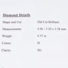 9K Gold Old Cut 1/2ct Diamond Ring